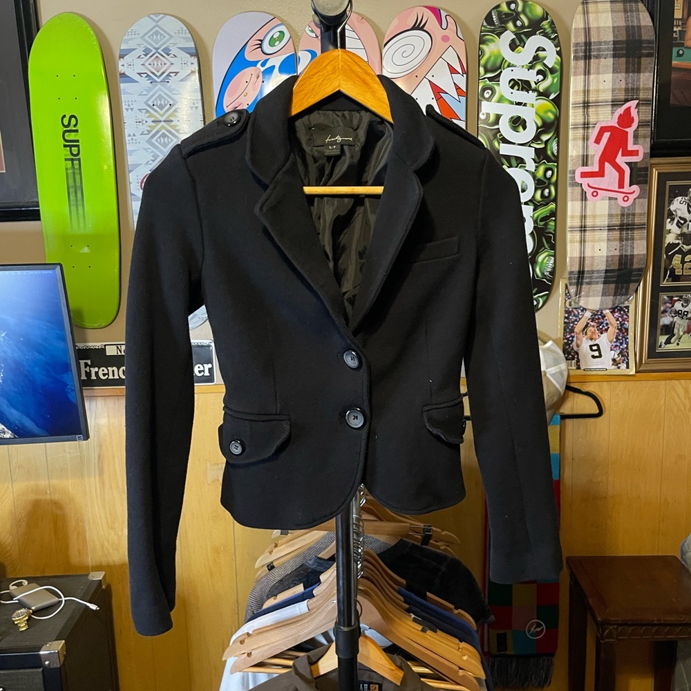 Woman’s small black Twenty One wool peacoat